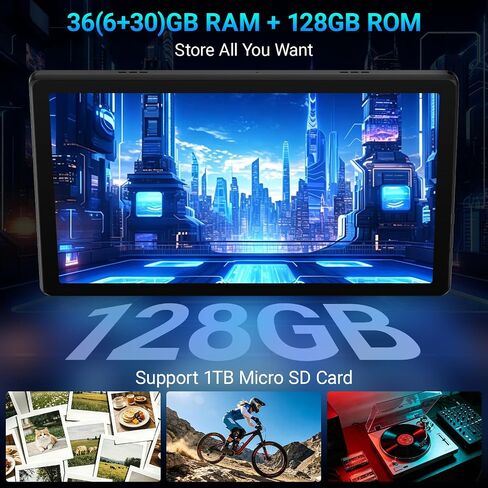 Gleeso Tablet, Android 16 Tablet, 36GB RAM 128GB ROM 1TB TF, 10 Inch Tablet, 8 core, 6000mAh Battery, Fast Charging, HD Display, Dual Camera, Face Unlock, Widevine L1, WiFi 6 BT5.4 in Kuwait