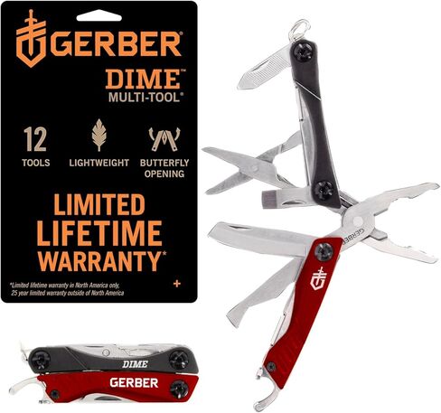 Gerber Dime 12-in-1 Mini Multitool Pliers, Pocket Knife,Bottle Opener,Black in Kuwait