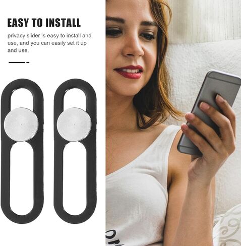 2pcs Phone Camera Privacy Cover for Model 15 Black Aluminum Alloy in Kuwait