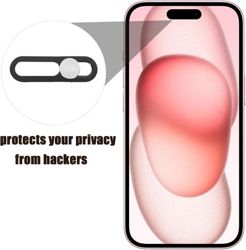 2pcs Phone Camera Privacy Cover for Model 15 Black Aluminum Alloy in Kuwait
