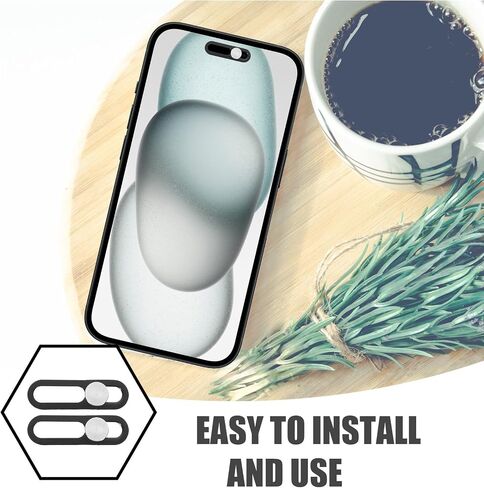 2pcs Phone Camera Privacy Cover for Model 15 Black Aluminum Alloy in Kuwait