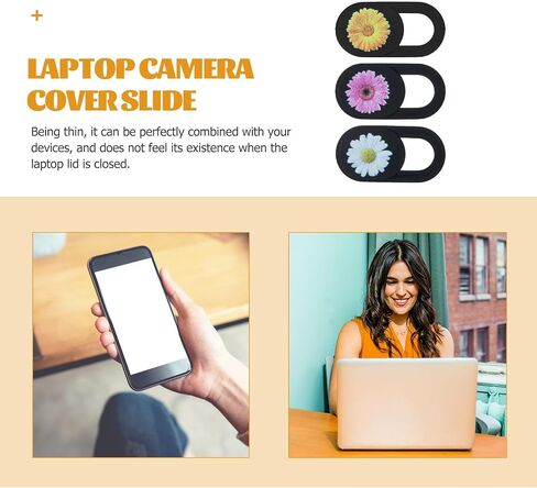 Webcam Cover Slide Privacy 3pcs Flower Pattern for Laptop and Phone in Kuwait