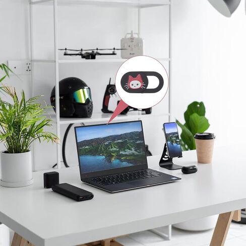 Webcam Cover Slide Black for Privacy 6pcs Laptop Tablet Desktop in Kuwait