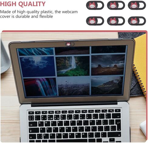 Webcam Cover Slide Black for Privacy 6pcs Laptop Tablet Desktop in Kuwait