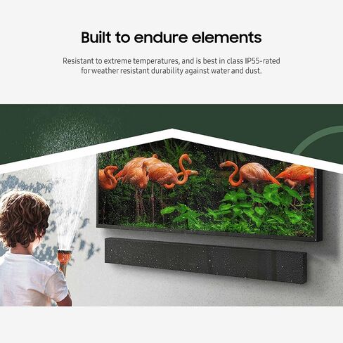 SAMSUNG HW-LST70T 3.0ch The Terrace Outdoor Soundbar w/ Dolby Audio, Built-In Subwoofer, Distortion Cancelling Technology, IP55 Weather Resistant, Titan Black in Kuwait