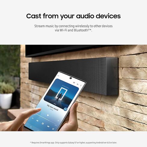 SAMSUNG HW-LST70T 3.0ch The Terrace Outdoor Soundbar w/ Dolby Audio, Built-In Subwoofer, Distortion Cancelling Technology, IP55 Weather Resistant, Titan Black in Kuwait
