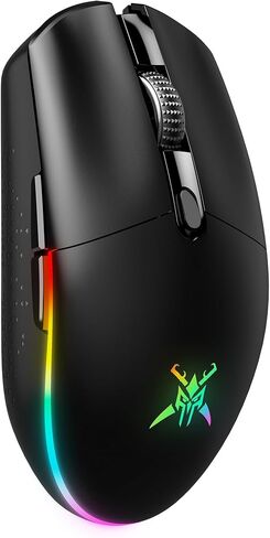 TECKNET Wireless Gaming Mouse 8000 DPI RGB Backlit Rechargeable Mouse-White in Kuwait
