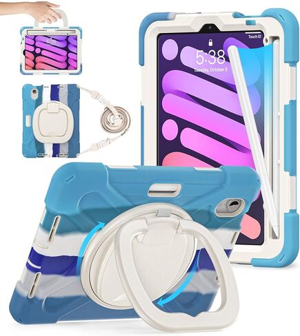 BATYUE Case for iPad mini 7 (A17 Pro) 2024/ mini 6 2021 8.3" - Navy Blue in Kuwait