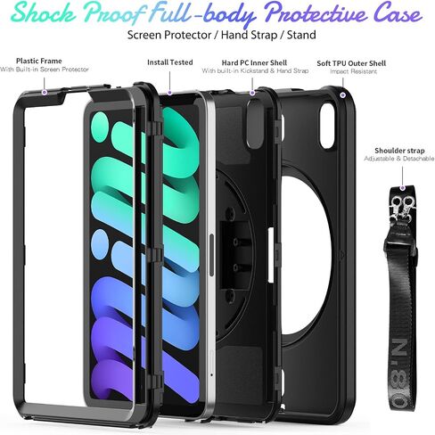 Timecity for iPad mini 6/7 (A17 Pro) Generation Case with Screen Protector in Kuwait
