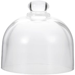 HEALLILY Glass Dome Cloche Clear Bell Jar Display Dome Jar Display Centerpiece for Plants Succulents Fairy Lights Photos Medals 9. 5X9. 5X8. 5CM