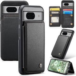 Kowauri for Google Pixel 8a Case, PU Leather Wallet Case for Women Men with RFID Blocking Card Holder Slot Magnetic Closure Shockproof Protective Phone Cover for Google Pixel 8a (Black) in Kuwait