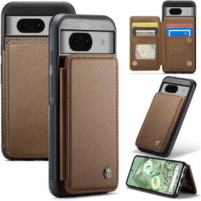 Kowauri for Google Pixel 8a Case, PU Leather Wallet Case for Women Men with RFID Blocking Card Holder Slot Magnetic Closure Shockproof Protective Phone Cover for Google Pixel 8a (Black)