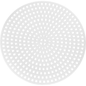 HARFINGTON 100Pcs Round Plastic Canvas Mesh Sheets 3 Inch/7.7cm Circle Blank Canvas Shape Mesh Mat White for Embroidery Knit Crochet Crafting Needlework