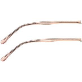BUTIFULSIC 1 Pair Eyeglass Replacement Temple Metal Eyeglasses Replacements Temples Replacement Glasses arm Legs arm Legs for Eyeglasses Accessories Component Glasses Frame Rose Gold Plastic