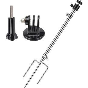 Game & Trail Camera Mount,Trail Camera Holder Ground Mount with 360 Degree Adjustable Universal Screw Connection 1/4''-20 (6mm), for Mounting Trail Cameras, Solar Panels, Gopro, etc.