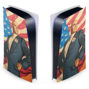 Head Case Designs Officially Licensed Superman DC Comics Character Collage Logos And Comic Book Vinyl Faceplate Sticker Gaming Skin Decal Compatible With Sony PlayStation 5 PS5 Digital Edition Console
