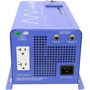 AIMS PICOGLF10W12V120VR 1000 Watt and 3000 Watt Surge 12 VDC Input to 120 VAC Output Pure Sine Inverter Charger Backup Power