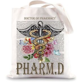 Doctor Of Pharmacy Tote Bag PHARM.D Graduation Gifts Pharmacy Technician Shoulder Bag Pharmacist Merchandise