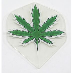US Darts 3 Sets (9 Flights) Ruthless Standard Clear Marijuana Dart Flights - 100 Micron, Ex-Tough