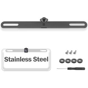 Stainless Steel Backup Camera License Plate Mount,Dash Cam Rear View Camera Bracket, Car Back up Camera Mount, Mirror Camera Rear Camera Bracket,Dashcam Rear License Plate Camera Holder