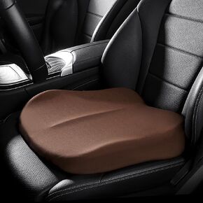 Adult Booster Car Seat Cushion, Wedge Memory Foam Pad for Driving Seat, Effectively Increase Height by 3.94 inch, Car Travel Accessories for Long Trips, (Black)