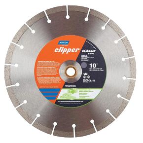 Norton Classic Diamond Blade, 10" Diameter x 0.100" Thickness, 0.275" Thickness x 1-7/8-5/8, 0.275" Segment (Pack of 1)