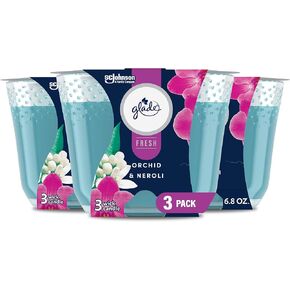 جليد كاندل يوزو والخوخ الأبيض، مجموعة منعشة، شمعة عطرية مملوءة بالزيوت العطرية، شمعة معطرة للهواء، شمعة 3 فتيل، 6.8 أونصة، 3 قطع in Kuwait