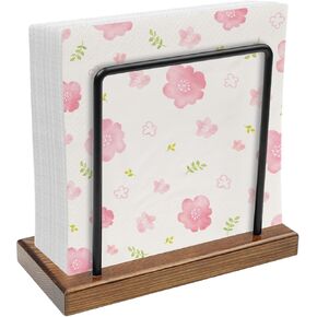 Napkin Holder for Table,Acacia Wood Napkins Holder with Metal Wire, Farmhouse Standing Napkin Holder for Kitchen, Dining Tables, Bar Picnic, Paper,Cocktail, Mail, or Bill Organizer. in Kuwait