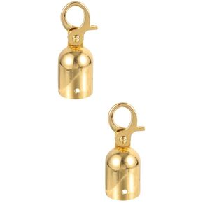 iplusmile 2Pcs Rope End Snap, Barrier Rope End Stopper Cord End Caps with Hook, Heavy Duty Rope End Snap for Crowd Control Barrier(2.5 CM, Silver)