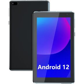 Android 12 Tablet, 7 Inch Tablets, Quad-Core 1.5GHz Processor, 32GB Storage, 4GB RAM, Dual Camera,1024 x 600 IPS HD Display Screen,512GB Expand, WiFi, BT, Black 7" Tablet.