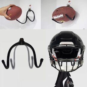 AUXPhome Football Wall Mount Football Storage Organizers Football Holder Display Rack - Adjustable W Claw Shape - Great for Football Helmet/Coats/Hats/Sports Equipment Storage Holder Home Decor