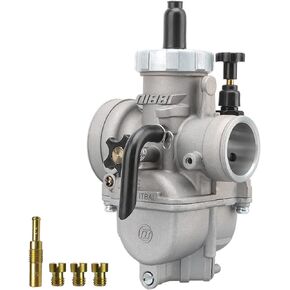 NIBBI PE28mm Carburetor,Motor Carburetor with Carb Jets Fit 200cc—250cc Motorcycle Engine for ATV Dirt Bike Mini Bike Go Kart Yamaha Kawasaki Suzuki Apollo Scooter Moped