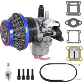 42mm Air Filter 13mm Carburetor PZ13 Carb Throttle Cable for 2 Stroke 43cc 47cc 49cc Mini ATV Quad Dirt Pocket Bike