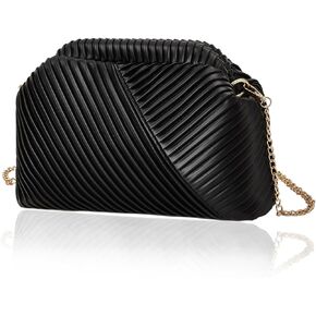KOOIJNKO Clutch Handbag for Women Chain Shoulder Crossboby Bag Cloud Purse Designer Evening Bag
