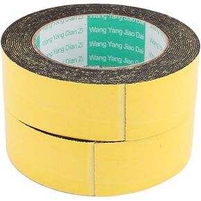 uxcell 2Pcs 35mm x 1mm Single Sided Self Adhesive Shockproof Sponge Foam Tape 5 Meters Length