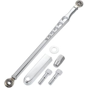 Motoforti 6 Hole Chrome Gear Shift Levers Shifter Linkage for Harley Davidson 1980-2022 Silver Tone