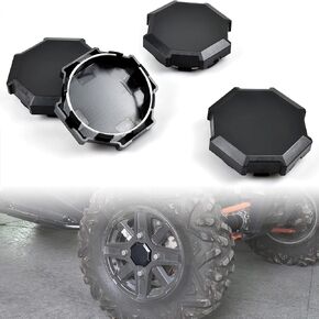 KATIMOTO Tire Wheel Hub Cap Center Cover for Polaris RZR 900 XP 4 1000 14-19, Black Dust Rim Caps Center Wheel Covers for Polaris RZR 900 XP 4 1000 Turbo 2014-2019 Accessories (4PCS)