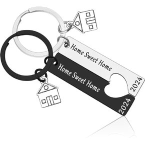 Vadaka for New Home Keychain Set 2024 Housewarming Keychain Gift for New Homeowners First Home Gift Sweet Home Gift for Couple Moving In Gift for Couple New Home Owners New House Keyring Jewelry