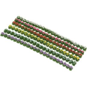PATIKIL 7.9" Miniature Shrub Strips, 1 Set/6Pcs Static Flower Shrub Vegetation Groups Artificial Bush Model for DIY Building Model Railway Train Garden Scenery Landscape, Multicolor