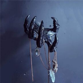 Witch's Demon Hand Wall Hanging Statues,Gothic Decor Wall Art Decorations,Witch Decor Aesthetic Art Sculpture,Resin Retro Witch Hand for Living Room, Room or Outdoor (Black)