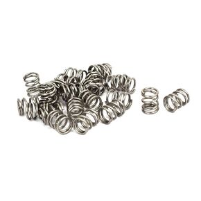 uxcell Compression Spring,304 Stainless Steel,8mm OD,1mm Wire Size,10mm Free Length,Silver Tone,20Pcs