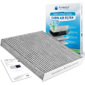 Femota MERV 13 Cabin Air Filter with Activated Carbon, CF10134(CP134) for Accord, Civic, CR-V, Odyssey, Pilot, Ridgeline, ILX, MDX, RDX, RL, TL, ZDX.
