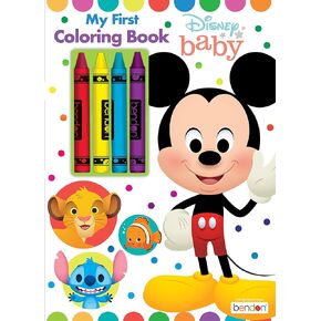 Disney Baby 48-Page My First Coloring Book with 4 Jumbo Crayons 50924