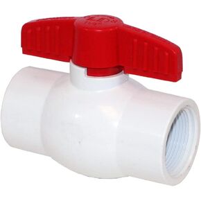 Merrill MFG PVCBV125 1-1/4" PVC Ball Valve IPS Schedule 40, 1-1/4-Inch, White