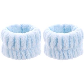 2Pieces Face Washing Wristbands Spa Wash Band Microfiber Wrist Towels for Washing Face Makeup Skin Care Yoga Sport for Women Prevent Liquid from Spilling Down Arm