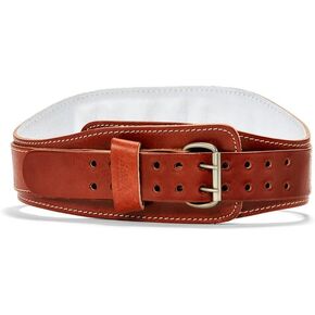 Power Contour Leather Lifting Belt 6in W x 44in-50in Waist (2X-Large )