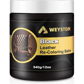 بلسم إعادة تلوين الجلد من ويستوم - مجموعة إصلاح الجلد الأسود لاستعادة الأرائك والملابس ومقاعد السيارة، واستعادة اللون إلى الخدش والباهت in Kuwait