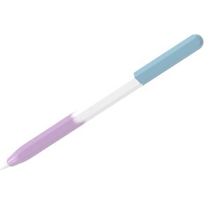 LJFLYXRI for Apple Pencil Silicone Case,Anti-Roll Design Sleeve Protective Case Shockproof Pencil Cover Comfortable Silicone Feel,Compatible for Apple Pencil 1ST or 2nd (Purple, Pencil 2nd)