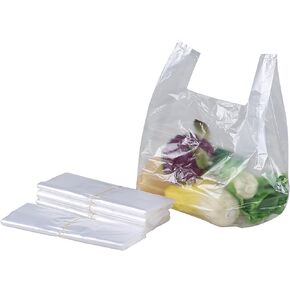 Dehouse Clear Handled T-shirt Bags, Plain T Shirt Bags, 800 Counts