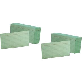 2 Pack of 100 Oxford Ruled Green 3 x 5 Inches Index Cards bundled by Maven Gifts